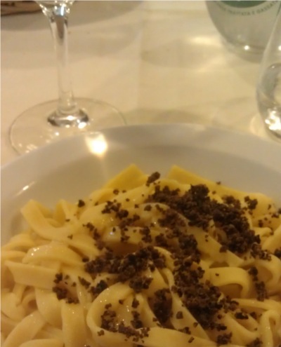 fettuccine con tartufo nero ski holidays dolomites